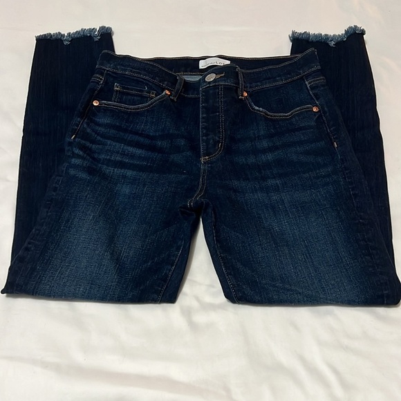 LOFT Modern Skinny Dark Wash Jeans - Picture 3 of 6